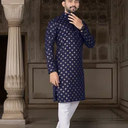 dhasu trendz Men Cotton Blend Kurta Pant Set image 4