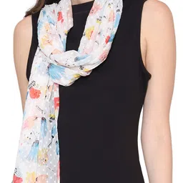 stolevilla Printed Chiffon Women Multicolor Scarf, Stole, Fancy Scarf image 4