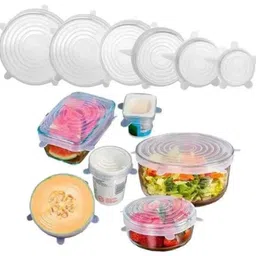 yiwani Set of 6 Silicone White Lids 9 inch Lid Set, Pack of 1 image 3