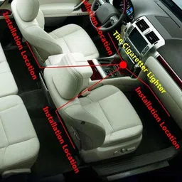 autopowerz Set of 4 9 LED RGB Multi-Colour Strip Car Atmosphere Light with Music Controller and Remote for All Cars Car Fancy Lights image 4