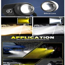 maties High/Low Beam Amber And White Twin Mini LED Light For Vehicle-147 Fog Lamp Car, Motorbike, Truck, Van LED for Maruti Suzuki (12 V, 55 W) image 5