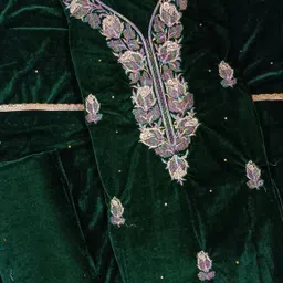 ys trends Unstitched Velvet Salwar Suit Material Embroidered-picture-29