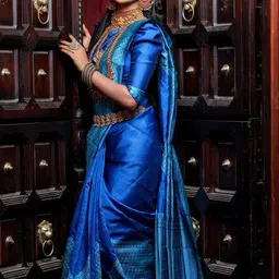 Marziyaa Ethnic Motifs Zari Woven Design Banarasi Saree-picture-12