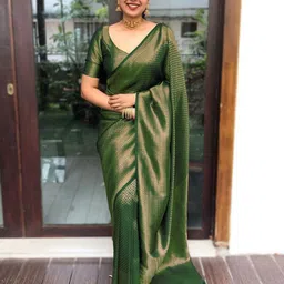 Anjaneya Sarees Woven Design Zari Banarasi Saree-picture-16