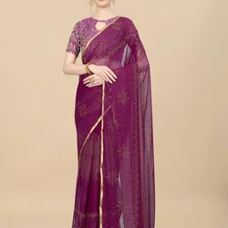Rhey Floral Printed Zari Festive Saree-image-28