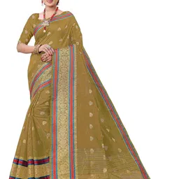 MANVAA Floral Woven Design Zari Banarasi Saree-picture-36