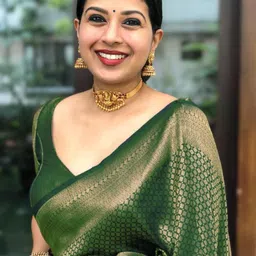 Anjaneya Sarees Woven Design Zari Banarasi Saree image 5