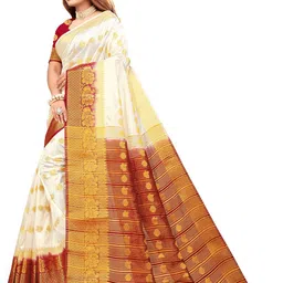 ANISSA SAREE Ethnic Motifs Woven Design Zari Banarasi Saree image 3