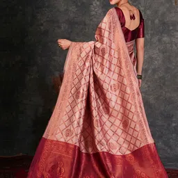 KALINI Woven Design Zari Silk Blend Designer Banarasi Saree image 5