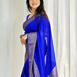 KALINI Zari Banarasi Saree image 4