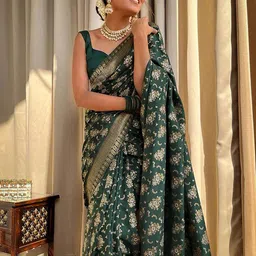 KALINI Woven Design Zari Banarasi Saree image 3