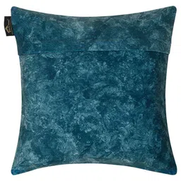 hosta homes Blue Velvet Floral 16X16 Inches Cushion Covers (Pack of 2) image 5