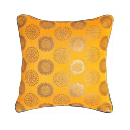 SAKA DESIGNS Yellow & Blue Set of 2 Ethnic Motifs Square Cushion Covers image 2