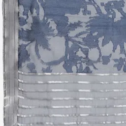 SHINGORA Grey & Blue Woven Design Dupatta image 2