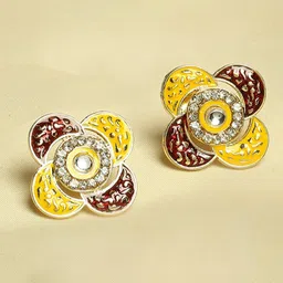 OOMPH Floral Studs Earrings-picture-13