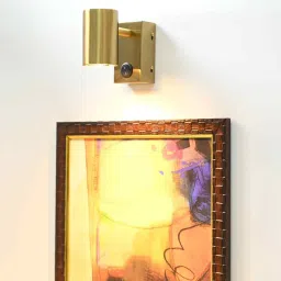 vishal lite Matte Brass Finish Metal Modern Wall Light Modern Decorative Fixture image 1
