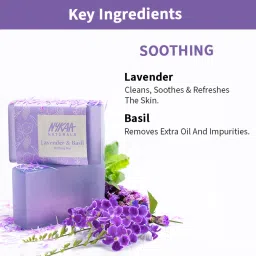 nykaa skin Nykaa Naturals Lavender & Basil Soothing Bathing Soap image 4
