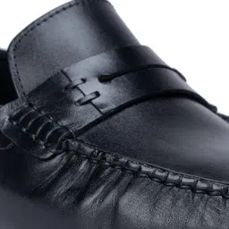 ROSSO BRUNELLO Men Textured Leather Formal Slip On Shoes image 5