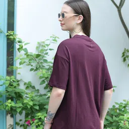 TITTLI Pack Of 2 Round Neck Drop-Shoulder Sleeves Pure Cotton Oversized T-shirt image 5