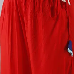 kanchuk Women Flared Red Viscose Rayon Trousers image 5