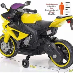 xpark toys Ride-On Bike With Hand Accelerator, Lights,Music, Dual Battery,Motor, 2-5 years Bike Battery Operated Ride On image 3