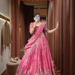 krishu ethnics Embroidered Semi Stitched Lehenga Choli image 3