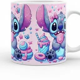 aaravgraphics Aesthetic 'Candy Dream' Sparkly Stitch - Kawaii Disney Gift Ceramic Coffee Mug-picture-31