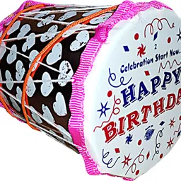 shopsji birthdy gift NEW PATTERN Musical Dhol Toy for Small Babies and Children, Small Toys for baby, Small Musical Dholak, children style drum, small dholak for children, FATHER gift musical drum, Disco Drum for Small Babies image 2