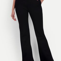 broadstar Women Flared Black Lycra Blend Trousers-picture-39
