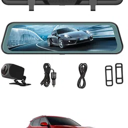maties 9.66inch Digital Mirror DVR Full Touch Screen With TFT/Night Vision For Car-246 Black LCD-picture-10