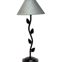 Grey Shade Table Lamp With Metal Base By Foziq image 4