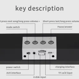 Bxeno NEW HIGH BASS TV SOUNDBAR WITH DURABLE LONG BATTERY LIFE PORTABLE ULTRA SOUND 10 W Bluetooth Soundbar image 2