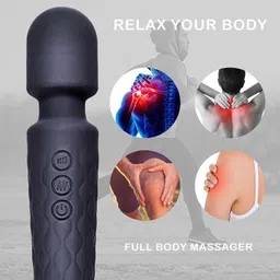 queryzen Rechargeable Body Massager for Women & Men with 20 Vibration Modes-8 Speeds image 4
