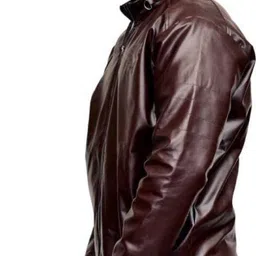 wm traders Men Solid Leather Jacket image 3