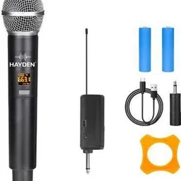 hayden HY-58 Wireless Mic, Microphone, UHF Karaoke Dynamic mic with Type C Microphone Microphone image 1