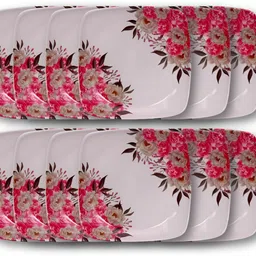 carnival SQUARE LITO MODEL NO-003, 7 INCH HALF PLATE SET 12 PCS OF MELAMINE Dinner Plate-picture-38