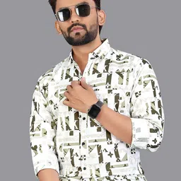 adwyn peter Men Regular Fit Printed Spread Collar Casual Shirt-picture-42
