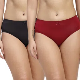 lily Women Hipster Maroon, Black Panty-picture-29