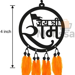 monssa JAY SHREE RAM Car Hanging for Dashboard Rear View . (Pack of 1) Car Hanging Ornament image 2