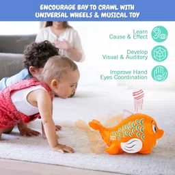 joyhub Zest 4 Toyz Musical Fish Toy for Kids with Universal Wheel Bump Rattle image 4