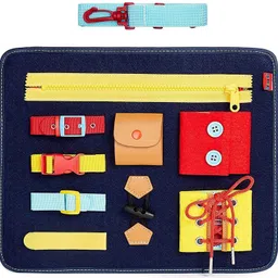 kidology Montessori Busy Board Toy Develop Basic Skills, Educational Sensory Travel Toys-picture-25