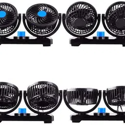 Powerful Quiet 2 Speed Rotatable Dual Head Car Dashboard Auto Cooling Air Fan Car Interior Fan-image-65