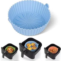 smoni Air Fryer Silicone Round Shape Liners Basket Reusable Baking Tray Air Fryer-picture-18