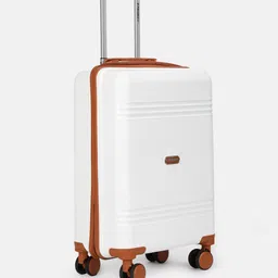 navrangi fashion Small Check-in Suitcase (20 inch) 4 Wheels - Luggage 20 Inch Lightweight ABS Hard Shell Cabin Size Travel Trolley Bag - White-picture-11