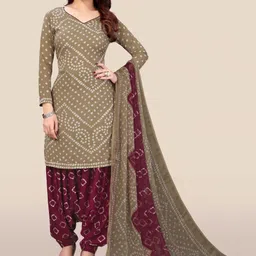 merira Unstitched Crepe Salwar Suit Material Paisley image 3
