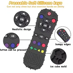 quivana Silicone Baby Teether Remote | Soft BPA-Free Infant Teething Toy Teether image 2