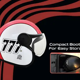 vega Jet 777 W/Visor Motorbike Helmet image 4