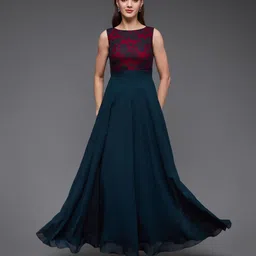 miss chase Women Gown Blue Maxi/Full Length Dress-picture-28