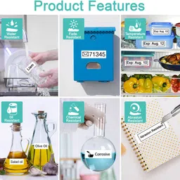 hasthip 12mm Yellow Label Tape Black Ink Compatible with Casio KL Series Printers NA Paper Label image 5