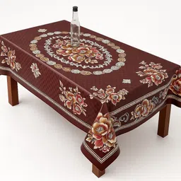 gupta home decor Cotton 4 Seater Printed Table Cover image 2